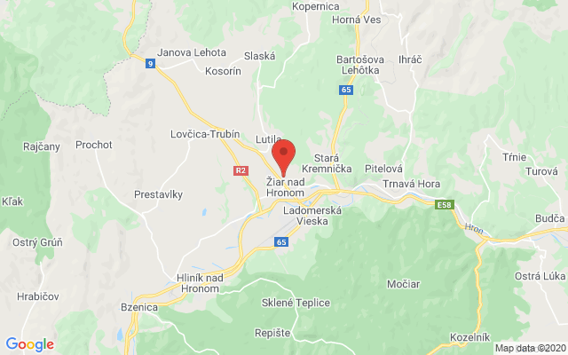 Google map: Doktor Janského 477/4, 965 01 Žiar nad Hronom