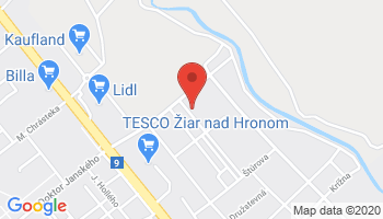Google map: Doktor Janského 477/4, 965 01 Žiar nad Hronom